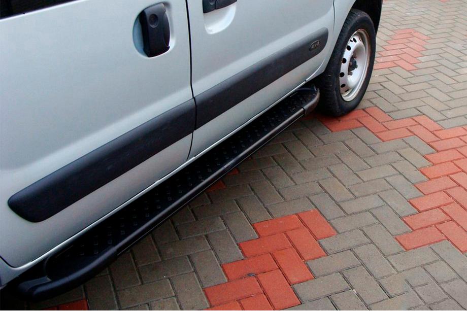 Renault Kangoo 1998–2008 Sidetrin Allmond Black (2 stk., aluminium) Image