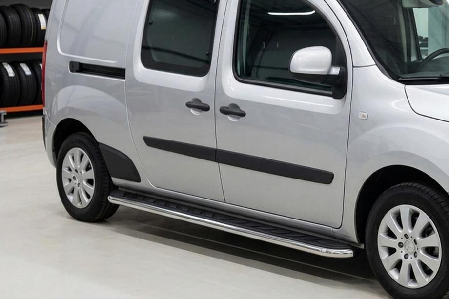 Renault Kangoo 2008–2020 Maydos V1 sidetrin (2 stk., aluminium + rustfrit stål) Image