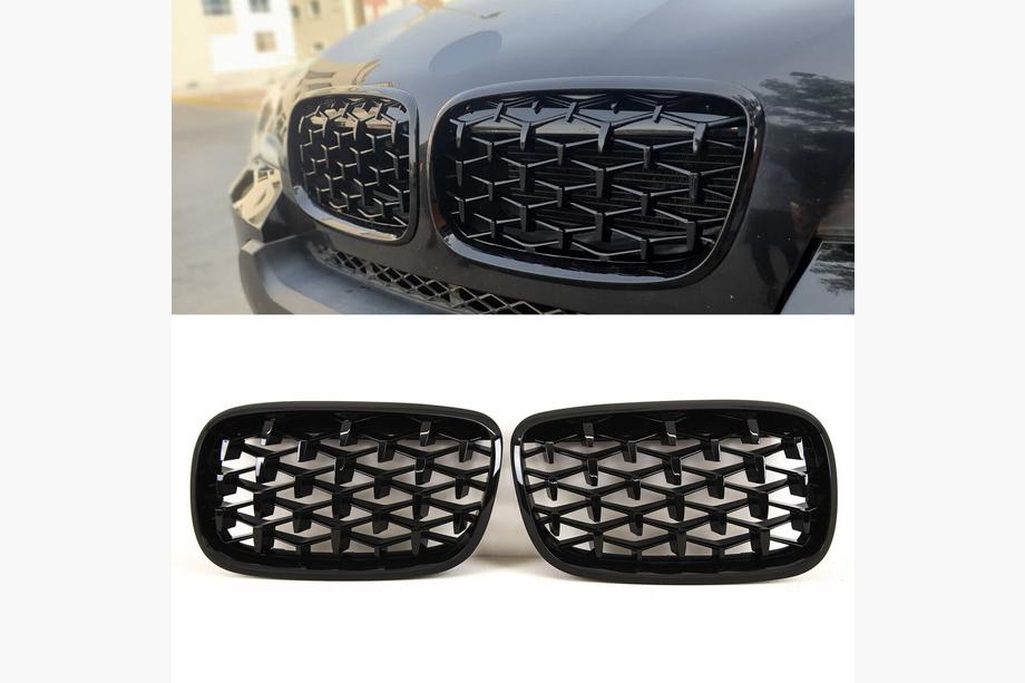 BMW X6 E71 2008–2014 Kidney-grill Diamond Black (blank højglans) Image