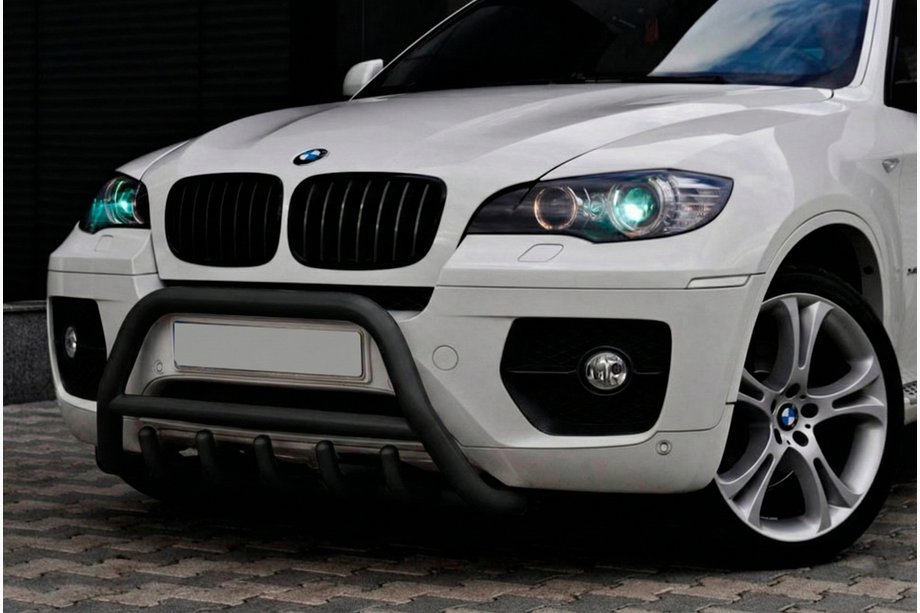 BMW X6 E71 2008–2014 Bullbar WT003 Black (rustfrit stål) Image