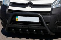Citroen Berlingo 2008–2018 Frontbøjle WT004 Black (rustfrit stål) foto 1