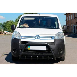 Frontbøjle WT004 Black (rustfrit stål) Citroen Berlingo 2008–2018 foto 2
