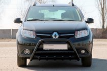 Renault Sandero 2013–2022 Bullbar WT003 Black (rustfrit stål) foto 2
