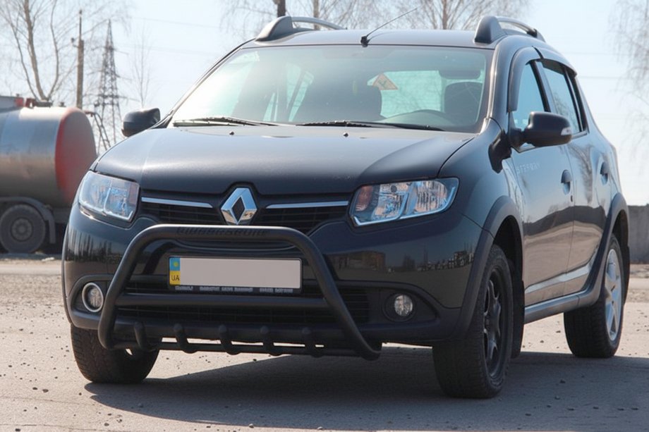 Dacia Sandero 2013–2020 Bullbar WT003 Black (rustfrit stål) Image