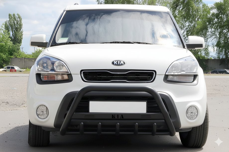 Kia Soul I 2008–2013 Frontbøjle WT004 Black (rustfrit stål) Image