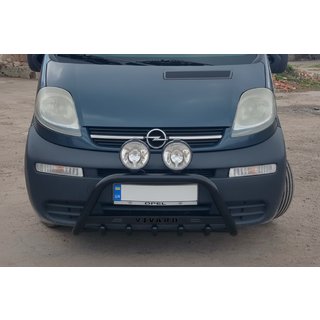 Kængurubøjle WT004 Black (rustfrit stål) Opel Vivaro 2001–2015 foto 1