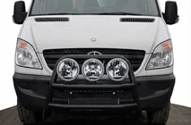 Mercedes Sprinter W906 2006–2018 Høj frontbøjle WT018 Black (rustfrit stål) foto 1