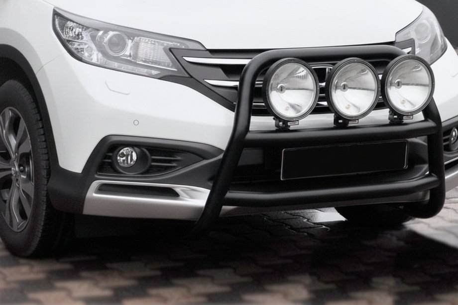 Honda CRV 2012–2016 Frontbeskyttelse WT018 Black (rustfrit stål) Image
