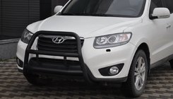 Hyundai Santa Fe 2 2006–2012 Kængurubøjle WT018 Black (rustfrit stål) foto 1
