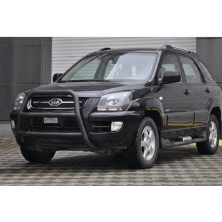 Kængurubøjle WT018 Black (rustfrit stål) Kia Sportage 2004–2010 foto 1