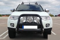 Mitsubishi L200 2006–2015 Kængurubøjle WT018 Black (rustfrit stål) foto 2