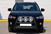 Mitsubishi Outlander 2006–2012 Kængurubøjle WT018 Black (rustfrit stål) foto 1