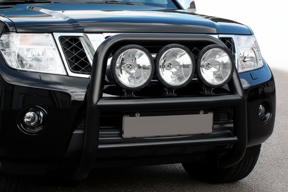Nissan Navara 2006–2015 Frontbøjle WT018 Black (rustfrit stål) Image