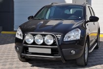Nissan Qashqai 2007–2010 Kængurubøjle WT018 Black (rustfrit stål) foto 3