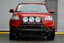 SsangYong Korando 2010–2019 Kængurubøjle WT018 Black (rustfrit stål) foto 1