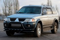 Mitsubishi Pajero Sport 1996–2007 Frontbøjle ST015WT Black (rustfrit stål) foto 1