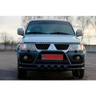Frontbøjle ST015WT Black (rustfrit stål) Mitsubishi Pajero Sport 1996–2007 foto 2