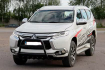Mitsubishi Pajero Sport 2015– Kængurubøjle WT008 Black (rustfrit stål) foto 2