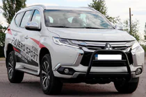 Mitsubishi Pajero Sport 2015– Kængurubøjle WT008 Black (rustfrit stål) foto 3
