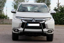 Mitsubishi Pajero Sport 2015– Kængurubøjle WT008 Black (rustfrit stål) foto 4