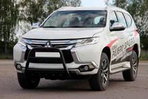 Mitsubishi Pajero Sport 2015– Kængurubøjle WT008 Black (rustfrit stål) foto 5