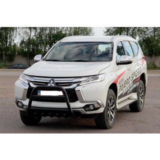Kængurubøjle WT008 Black (rustfrit stål) Mitsubishi Pajero Sport 2015– foto 2