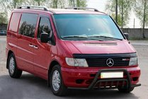 Mercedes Vito W638 1996–2003 Frontbøjle med sidobøjler WT002 Plus Black (rustfrit stål) foto 2