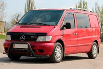 Mercedes Vito W638 1996–2003 Frontbøjle med sidobøjler WT002 Plus Black (rustfrit stål) foto 3
