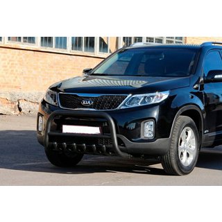 Kængurubøjle WT021 Black (rustfrit stål) Kia Sorento II XM 2009–2014 foto 1