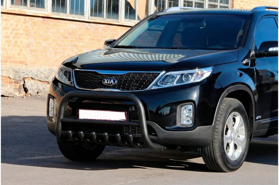 Kia Sorento II XM 2009–2014 Kængurubøjle WT021 Black (rustfrit stål) Image