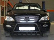 Mercedes ML W163 1997–2005 Frontbøjle Black (rustfrit stål) foto 2