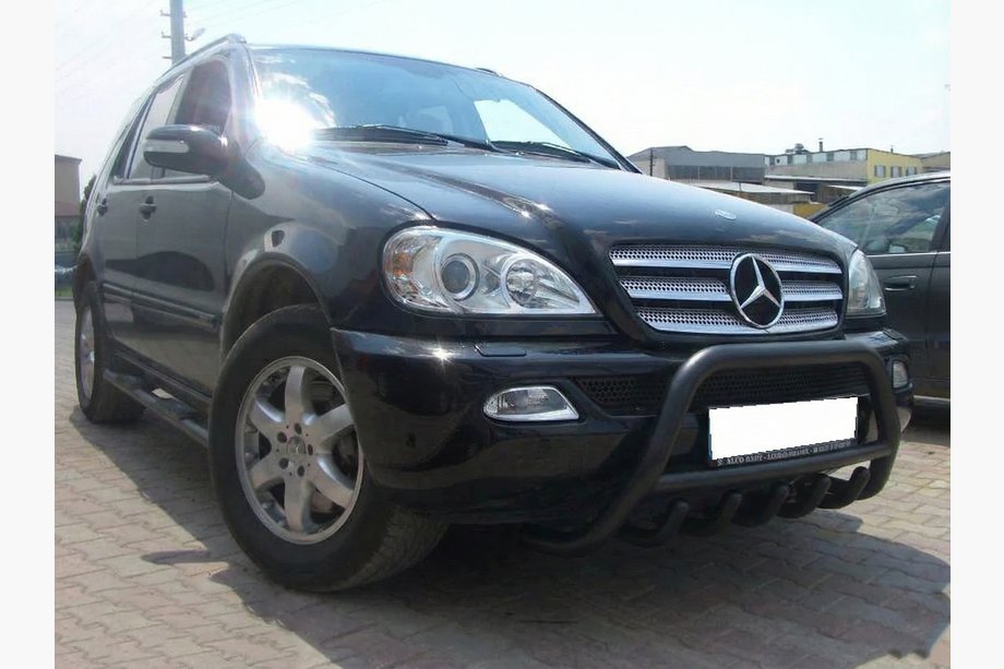 Mercedes ML W163 1997–2005 Frontbøjle Black (rustfrit stål) Image