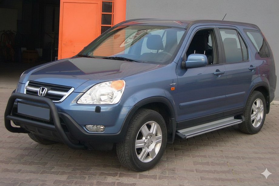Honda CRV 2001–2006 Bullbar WT005 Black (rustfrit stål) Image