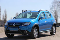 Renault Sandero 2013–2022 Frontbøjle WT006 Black (rustfrit stål) foto 4