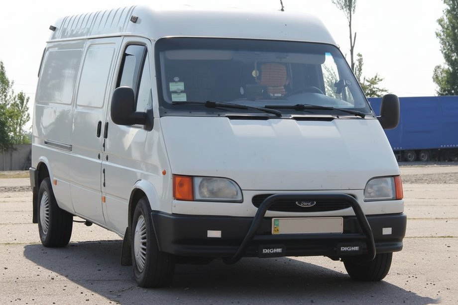 Ford Transit 1991–2000 Bullbar WT006 Black (rustfrit stål) Image