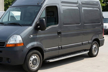 Renault Master 1998–2010 Sidetrin Fullmond (2 stk., aluminium) foto 1