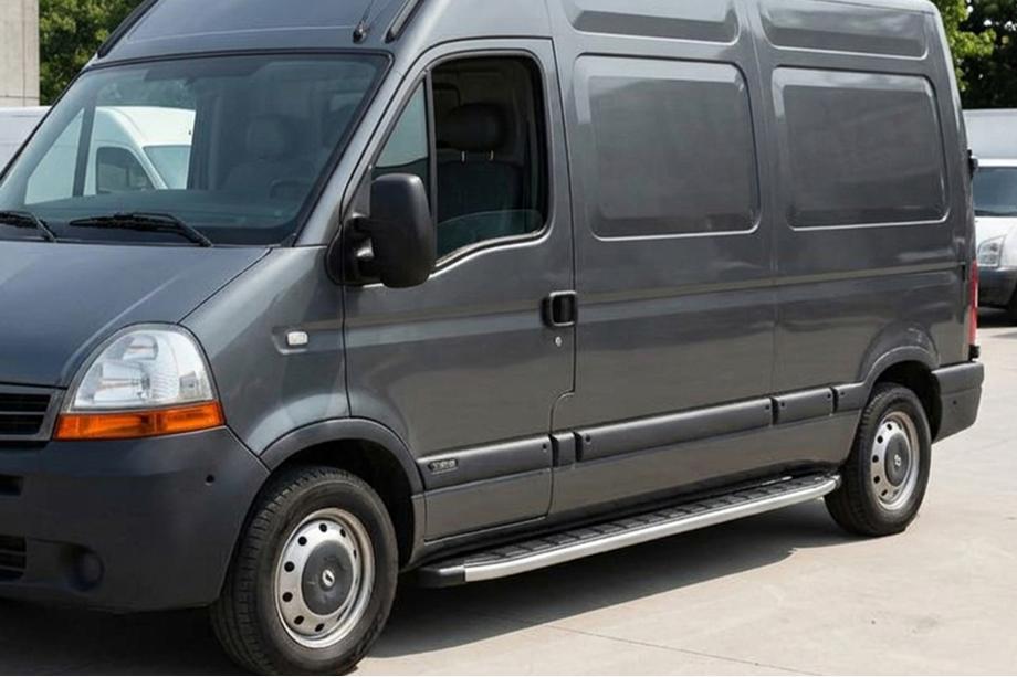 Renault Master 1998–2010 Sidetrin Fullmond (2 stk., aluminium) Image