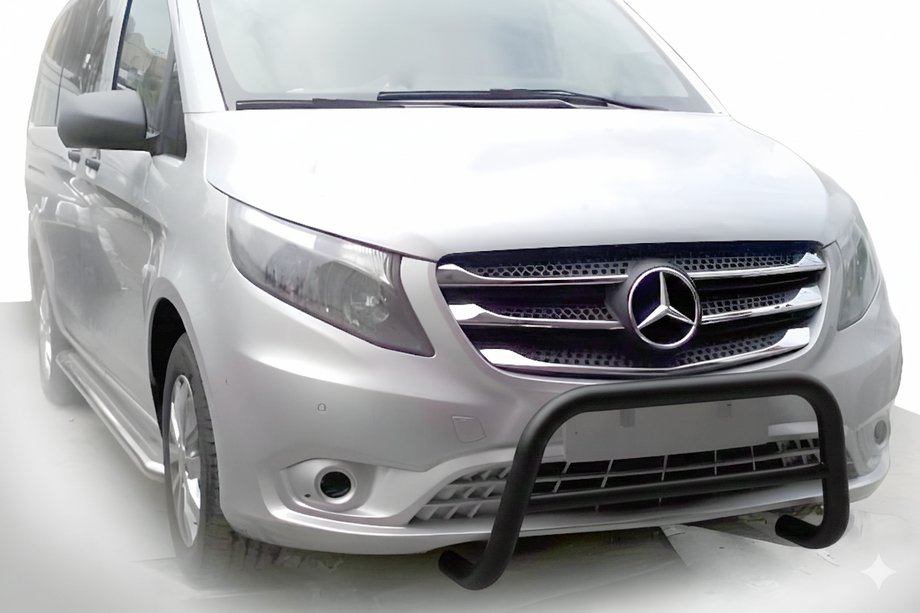 Mercedes Vito/V-klasse W447 2014– Bullbar WT005 Black (rustfrit stål) Image