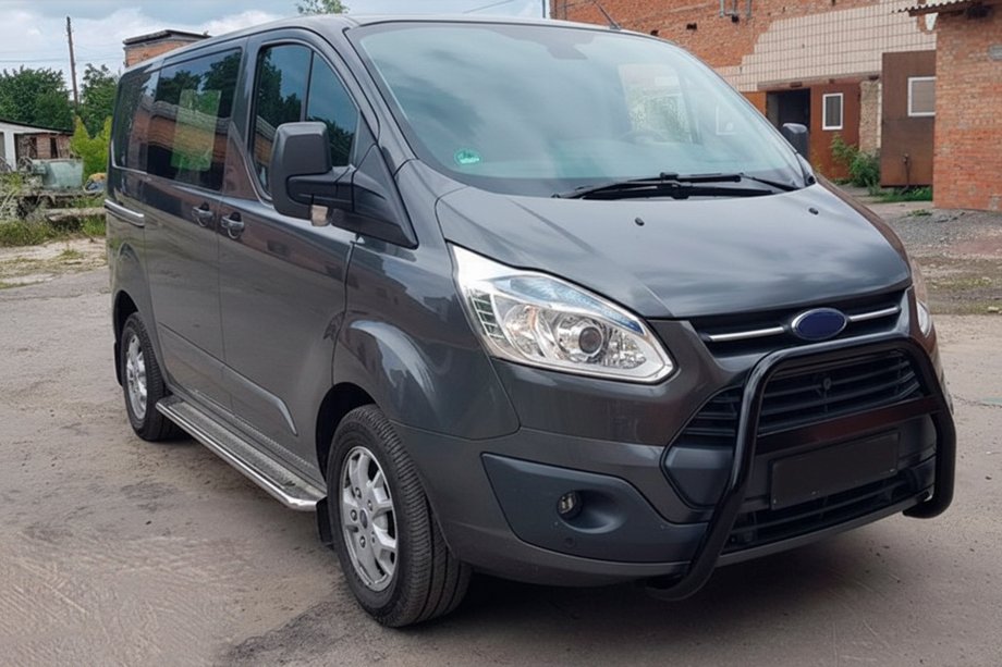 Ford Custom 2013–2022 Bullbar WT006 Black (rustfrit stål) Image