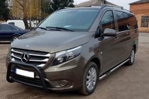 Mercedes Vito/V-klasse W447 2014– Bullbar WT006 Black (rustfrit stål) foto 2