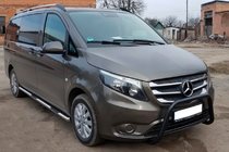 Mercedes Vito/V-klasse W447 2014– Bullbar WT006 Black (rustfrit stål) foto 1