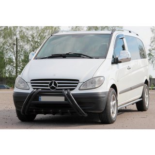 Kelebek WT011 Black frontbøjle (bullbar) i rustfrit stål Mercedes Vito W639 2004–2014 foto 3