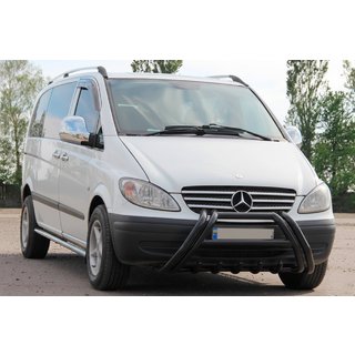 Kelebek WT011 Black frontbøjle (bullbar) i rustfrit stål Mercedes Vito W639 2004–2014 foto 2