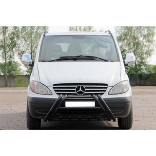 Kelebek WT011 Black frontbøjle (bullbar) i rustfrit stål Mercedes Vito W639 2004–2014 foto 1