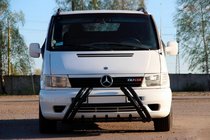Mercedes Vito W638 1996–2003 Kelebek WT011 Black frontbøjle (bullbar) i rustfrit stål foto 3