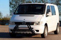 Mercedes Vito W638 1996–2003 Kelebek WT011 Black frontbøjle (bullbar) i rustfrit stål foto 2