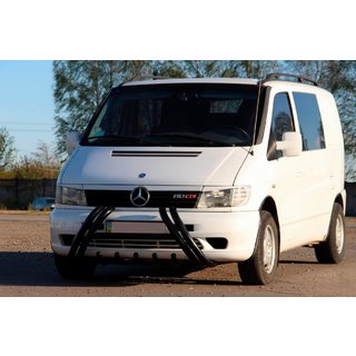 Kelebek WT011 Black frontbøjle (bullbar) i rustfrit stål Mercedes Vito W638 1996–2003 foto 2