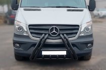 Mercedes Sprinter W906 2006–2018 Kængurubøjle F1-01 Black (2013-2018, rustfrit stål) foto 2