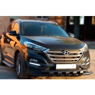 Frontbøjle Shark Black (rustfrit stål) Hyundai Tucson TL 2016–2021
