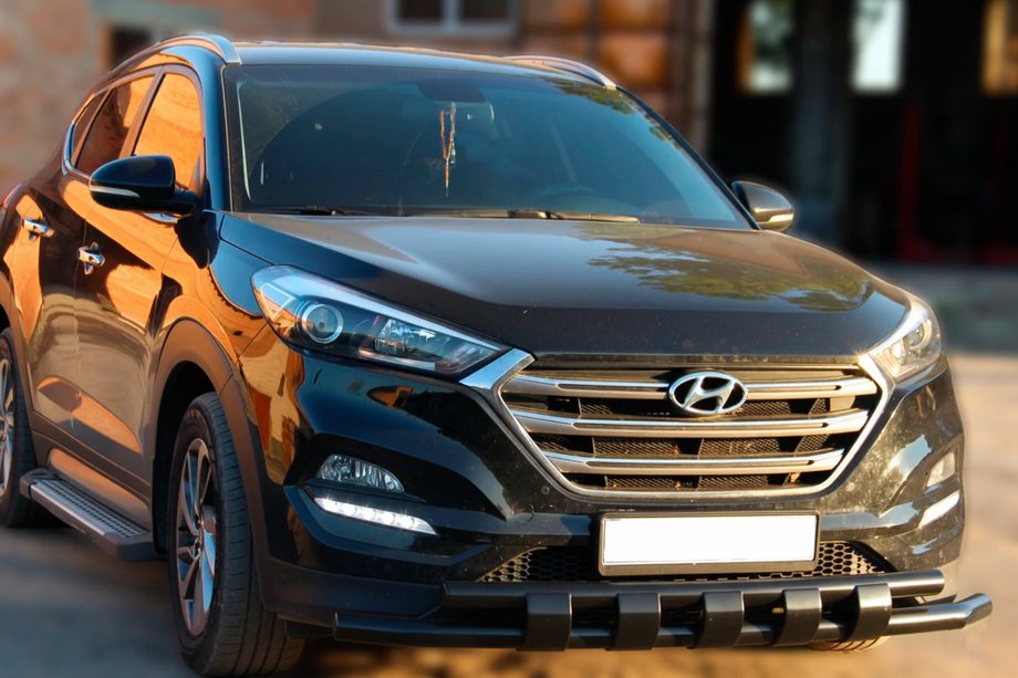 Hyundai Tucson TL 2016–2021 Frontbøjle Shark Black (rustfrit stål) Image